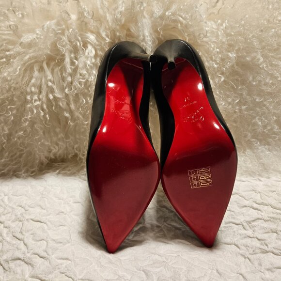 Christian Louboutin Decollete 554 100 Nappa Shiny Black Pumps – Size 37 - Picture 2 of 12